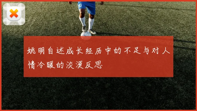 姚明自述成长经历中的不足与对人情冷暖的淡漠反思